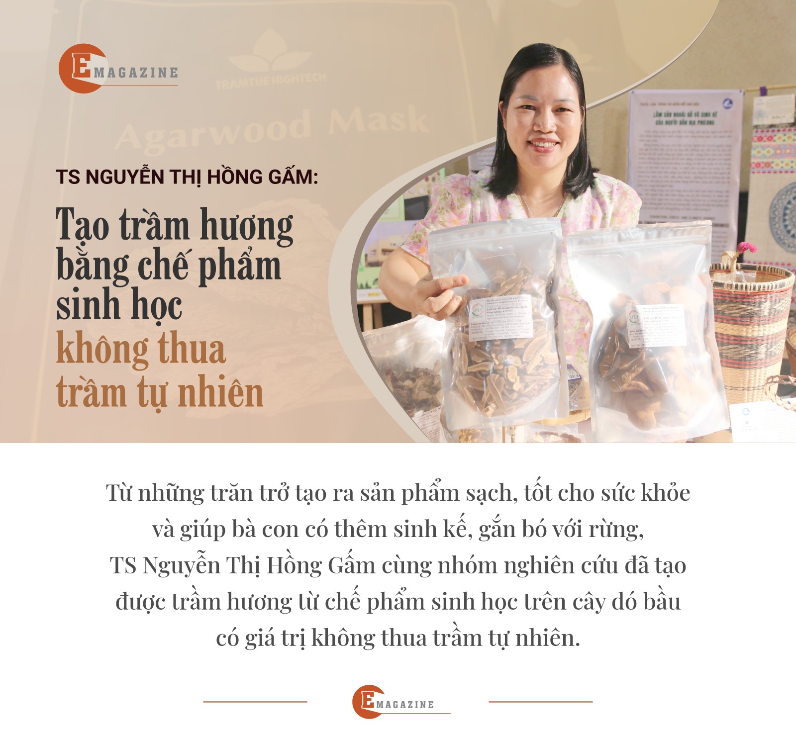 [e-Magazine] TS Nguyen Thi Hong Gam: Me tao tram huong tu che pham sinh hoc