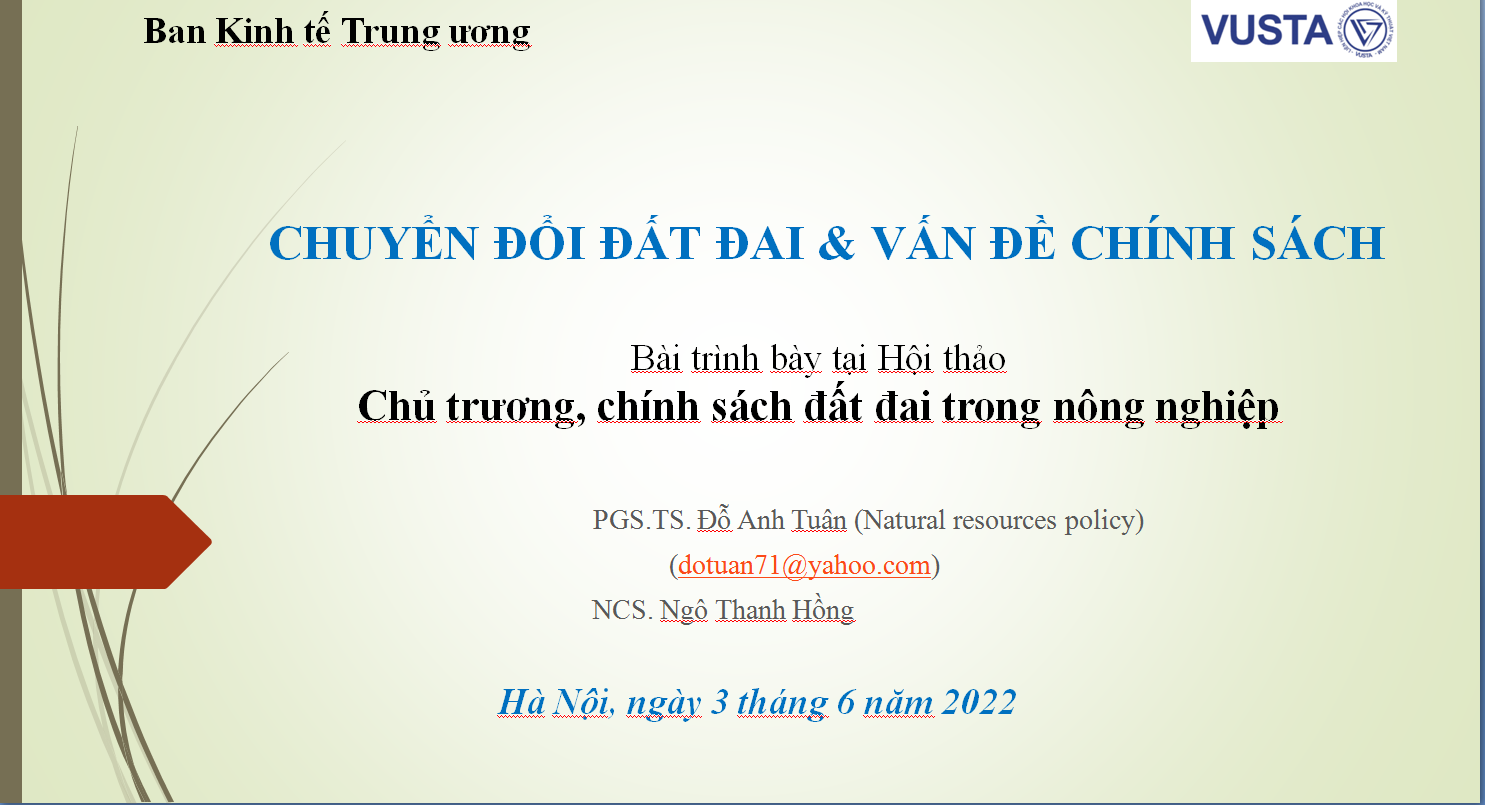 Chuyen doi dat dai va cac van de chinh sach