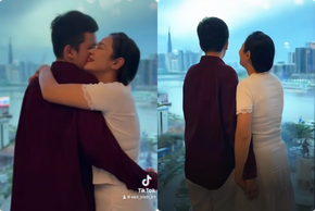 Việt Trinh gây tranh cãi khi ôm, hôn con trai 15 tuổi