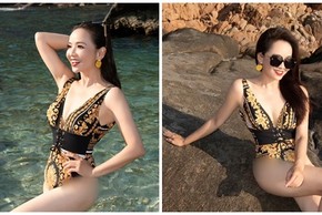“Người đẹp Tây Đô” Hoài An khoe dáng nuột với bikini trên bờ biển