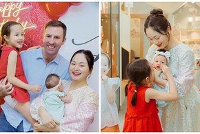 Lan Phương và chồng Tây tổ chức sinh nhật cho con gái đầu lòng