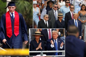 Cậu út điển trai nhà ông Trump nổi bật tại lễ tốt nghiệp