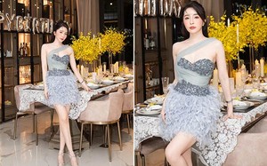Quỳnh Nga xinh đẹp trong tiệc sinh nhật tổ chức cùng Việt Anh