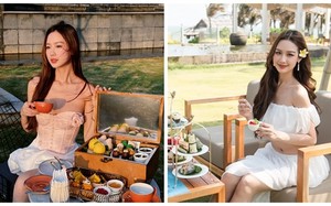 “Hoa hậu cao nhất Vbiz” Bảo Ngọc nghỉ dưỡng sang chảnh