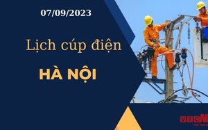 Lịch cúp điện tại Hà Nội ngày 07/09: Giảm số nơi mất điện