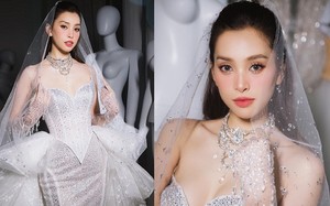 Hoa hậu Tiểu Vy đẹp rạng ngời khi diện váy cưới