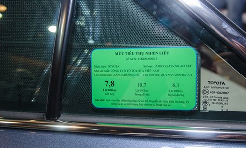 Ôtô 7-9 chỗ ngồi phải dán nhãn năng lượng từ 2018