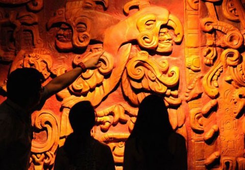 Hoa văn của người Maya tại bảo tàng văn minh Maya tại Tegucigalpa, Mexico.