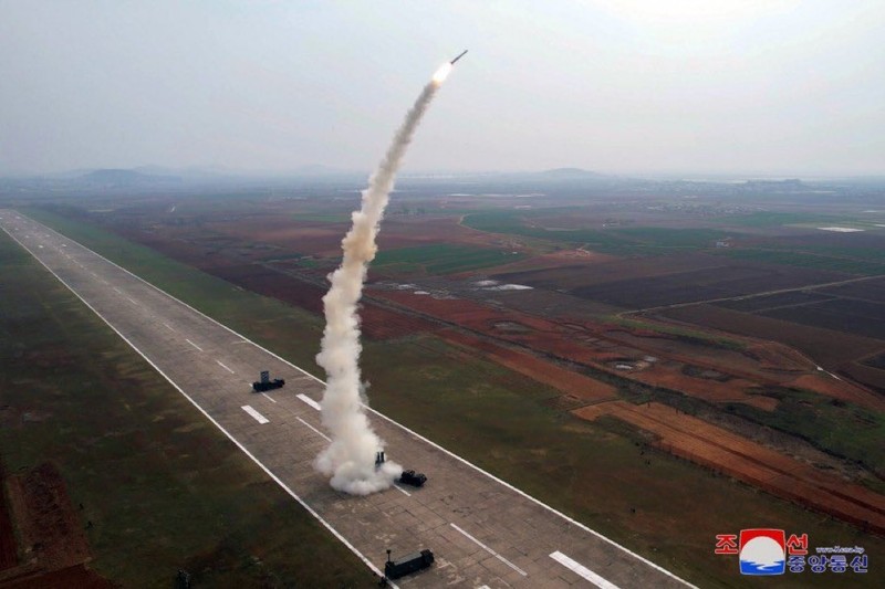 Vụ thử tên lửa mới nhất của Triều Tiên (Ảnh: KCNA)