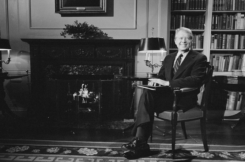 President Jimmy Carter announces new sanctions against Iran