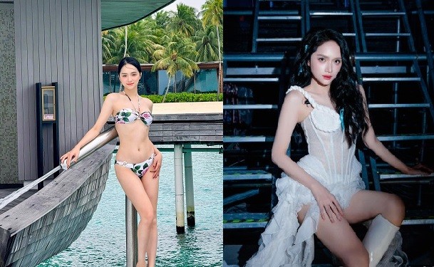 View - 	Hoa hậu Hương Giang khoe đường cong không góc chết với bikini