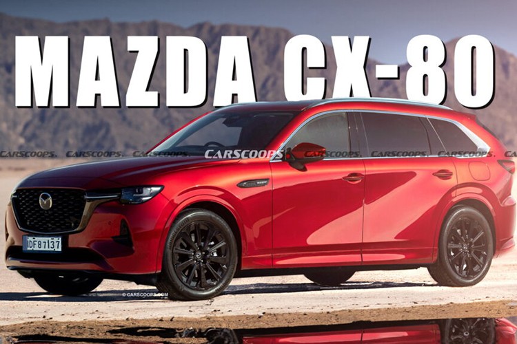 View - 	Mazda CX-80, SUV đầu bảng thương hiệu mặt cười chốt lịch ra mắt