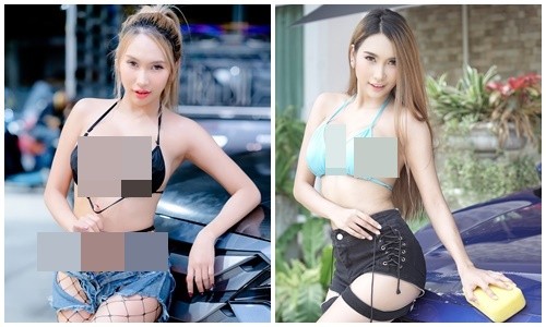 Nguong do mat hot girl “mac nhu khong” khi rua xe-Hinh-12
