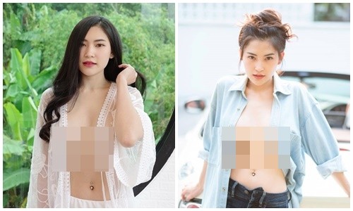 View - 	Hot girl siêu vòng một hớ hênh khi quên nội y mặc buông lơi