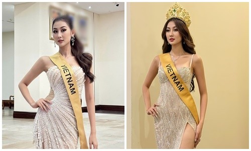 Que Anh khoe ve goi cam khi thi Miss Grand International 2024