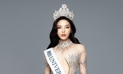 Hoa hau Ky Duyen lai vuong on ao khi sap thi Miss Universe