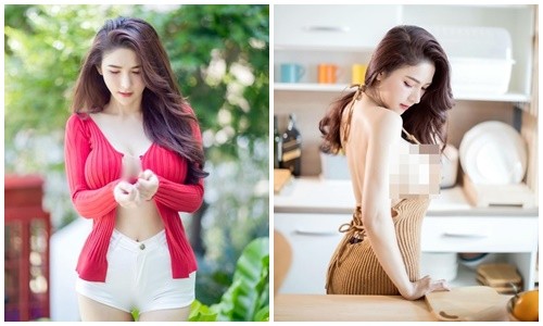 View - 	Phát ngượng hot girl quên nội y mặc buông lơi từ nhà ra phố