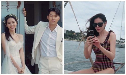 View - 	Vợ tài tử Hyun Bin nhiều lần mặc táo bạo