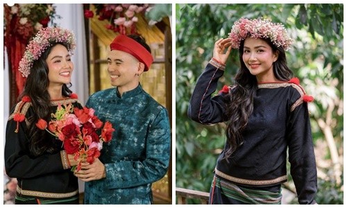 View - 	H hen Niê tình tứ bên chồng trong lễ ăn hỏi