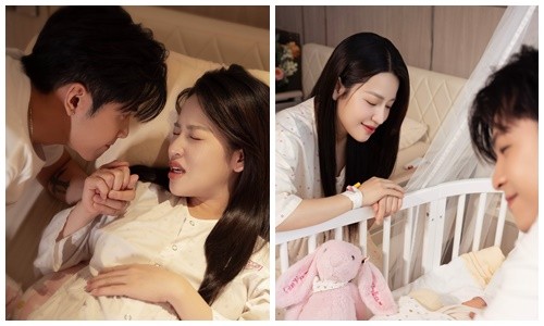 View - 	Mỹ nhân làng hài Puka và chồng trẻ khoe con vừa chào đời