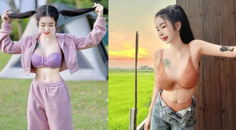 View - 	Hot girl siêu vòng 1 diện nội y khoe vóc dáng nuột nà