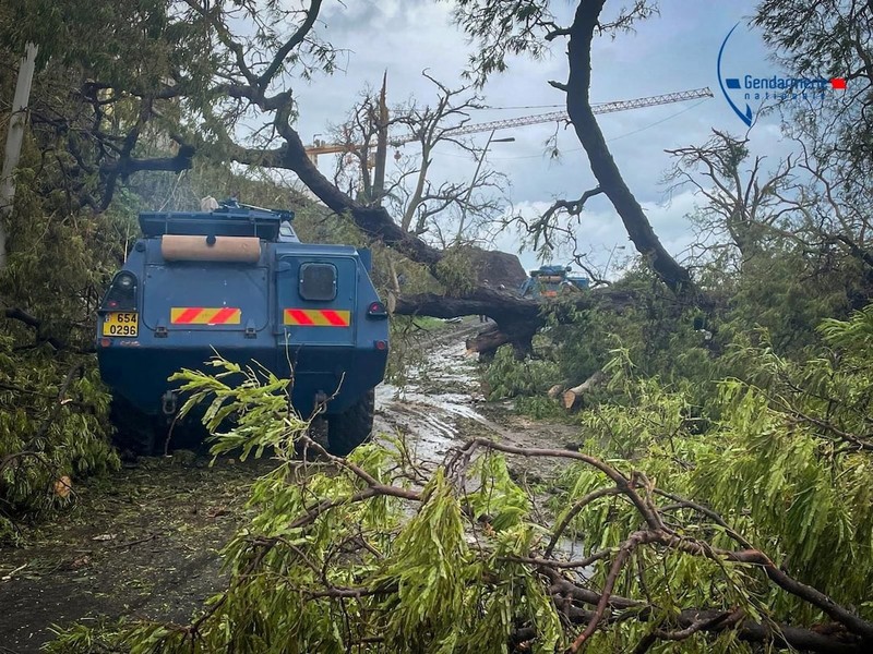 Aftermath of Cyclone Chido, in Mayotte