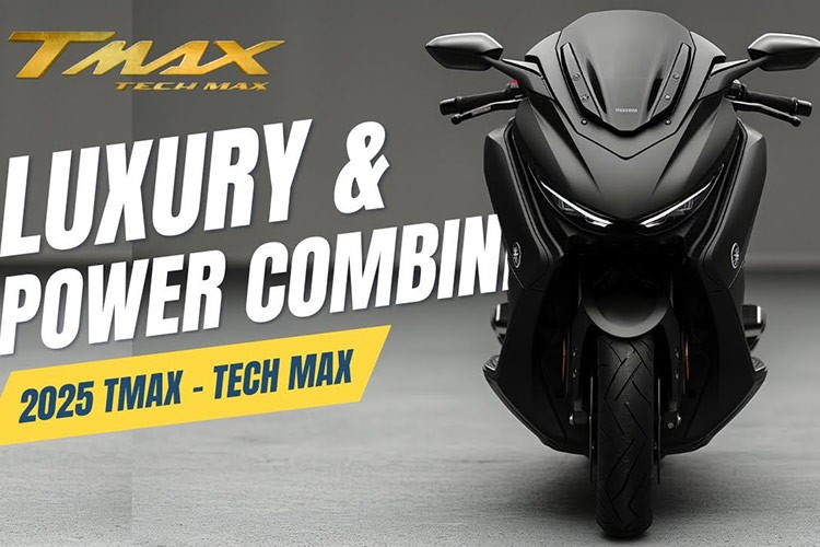 Yamaha TMAX Tech Max 2025 - xe ga dat hon oto Vinfast VF3 ca tram trieu