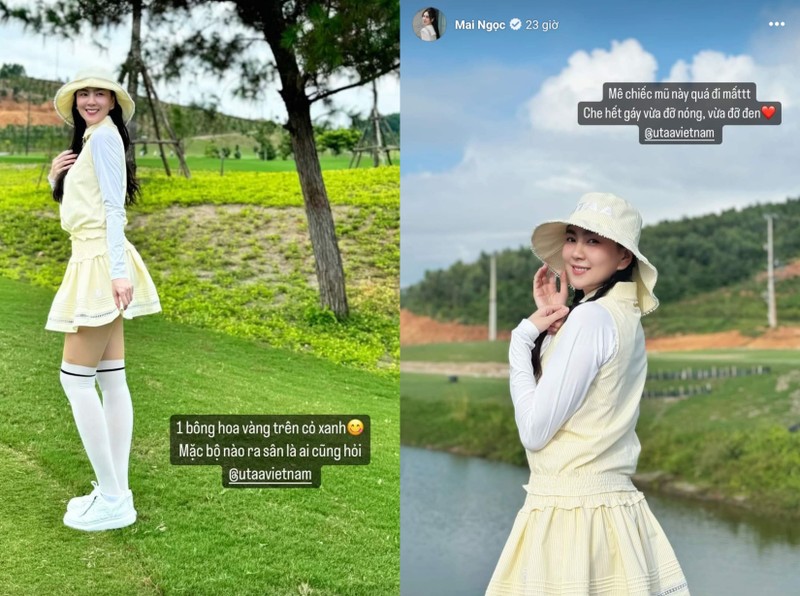 Du ban den may, nu MC dep nhat VTV cham chi danh golf