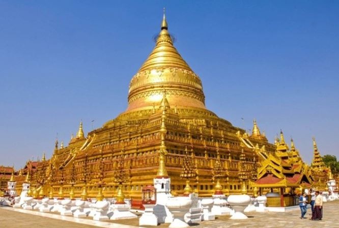 View - 	Ngôi chùa 2500 tuổi Dát 90 tấn vàng nạm 4500 viên kim cương