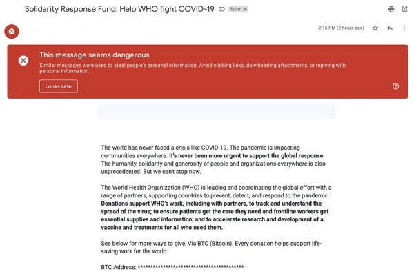 Google chặn 18 triệu email COVID-19 độc hại mỗi ngày