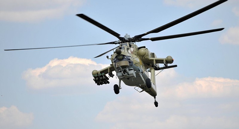 Truc thang Mi-28UB Nga gap nan: Vuong day dien cao the, roi up nguoc tan tanh