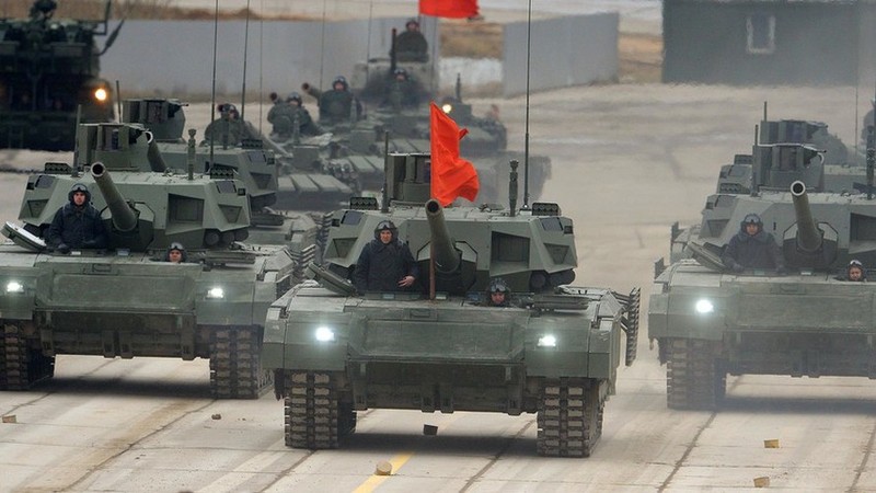 T-14 Armata lien thu Su-57 Nga ha 9 xe tang Israel chi la 