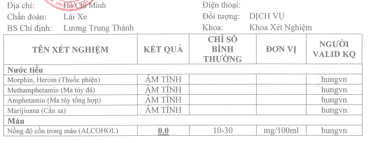 Giay kham suc khoe lai xe cua Benh vien Nguyen Tri Phuong bi lam gia-Hinh-2