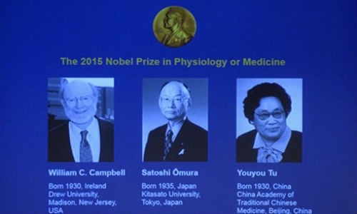 Ba nha khoa hoc doat giai Nobel Y hoc 2015