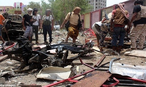 Hien truong vu danh bom kinh hoang o Yemen