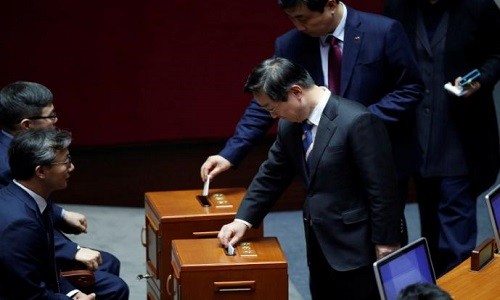 Toan canh phien bo phieu luan toi Tong thong Han Quoc Park Geun-hye