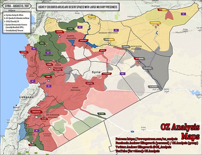 Toan canh chien su Syria nua dau thang 8/2017