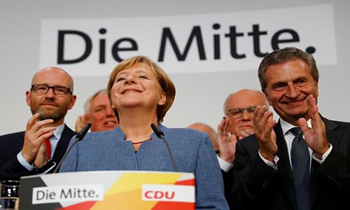 Anh: Thu tuong Merkel thang loi dang cay trong bau cu Duc