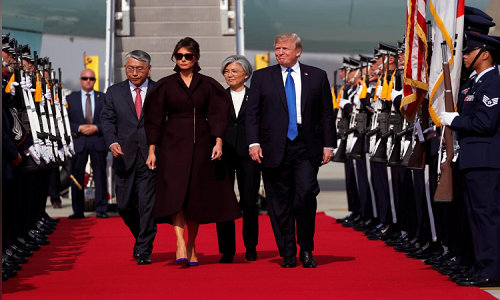 Han Quoc trai tham do don Tong thong My Donald Trump