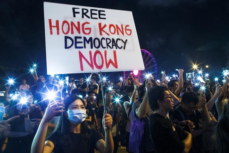 Bien nguoi bieu tinh o Hong Kong truoc G20