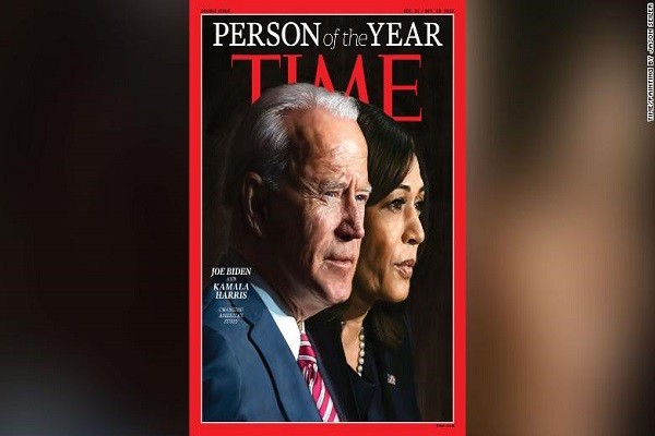 TIME vinh danh ong Biden va ba Harris la Nhan vat cua nam 2020