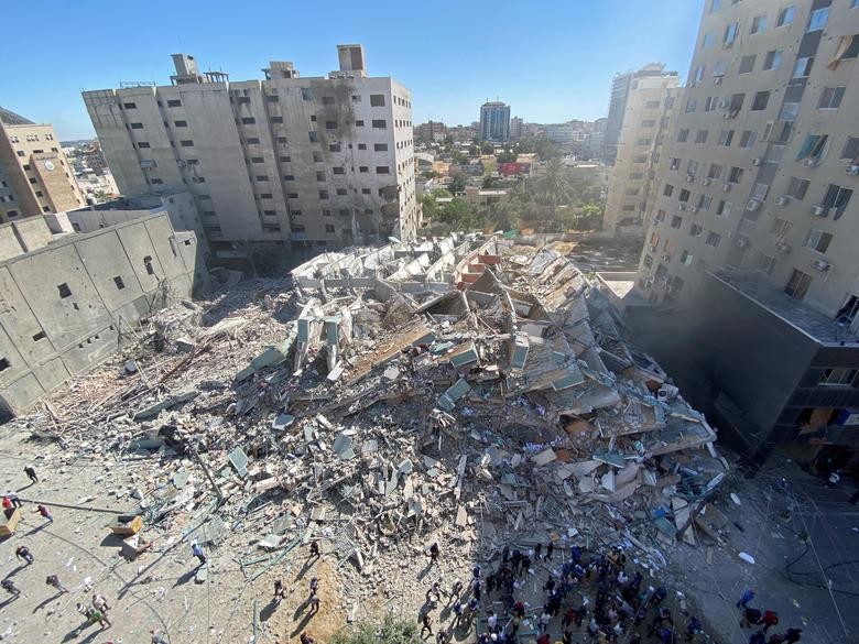 Can canh toa nha dat van phong AP o Gaza bi Israel san phang-Hinh-11