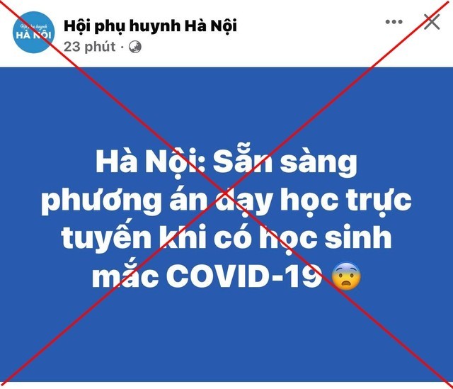 Ha Noi: Bac bo thong tin chuyen sang hoc truc tuyen khi co hoc sinh mac COVID-19