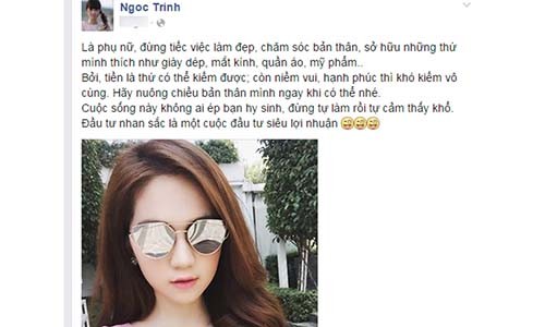 Ngoc Trinh bi nem da toi ta vi day cach tieu tien