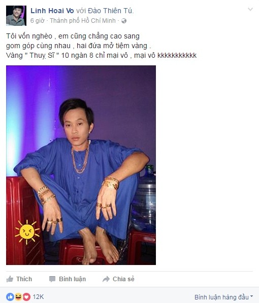 Nghe si Hoai Linh gay “choang” khi khoe “mo tiem vang“