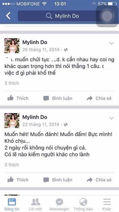 Lo chuyen Hoa hau Do My Linh vang tuc voi ban trai?