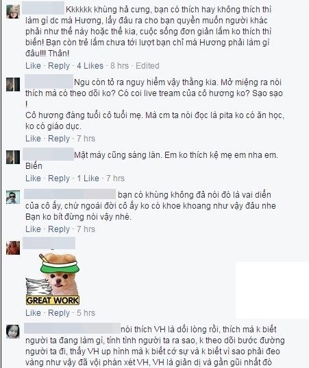 Viet Huong dap tra khi bi 