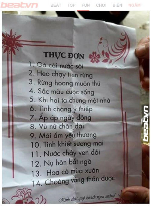 Do nhin duoc cuoi truoc to thuc don ba dao nay