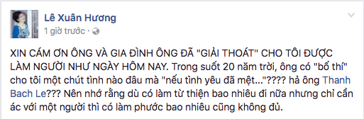 Sau khi “to” MC Thanh Bach, Xuan Huong bat ngo lam dieu nay