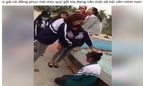 Hai Duong: Phan cam nu sinh chui boi, bat ban quy goi xin loi